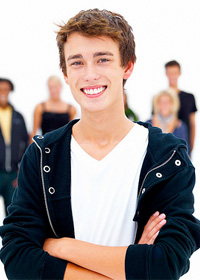 stock photo of teenager smiling